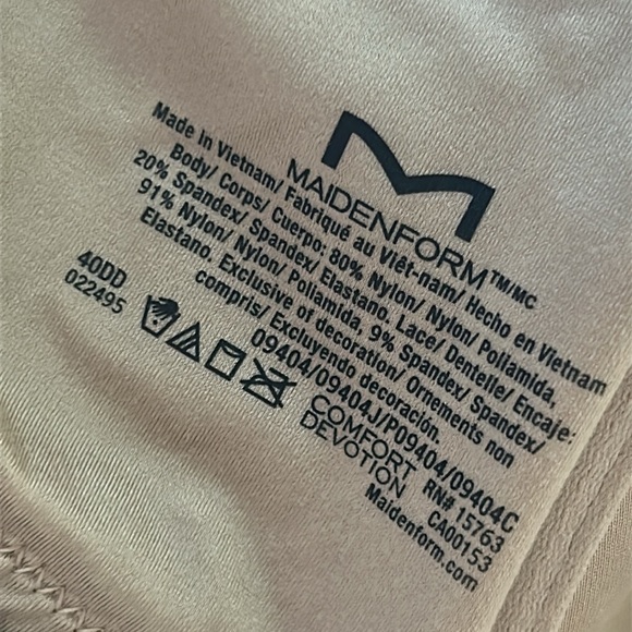 NWT Maidenform comfort devotion full coverage lace trim bra size 40DD - Picture 6 of 6